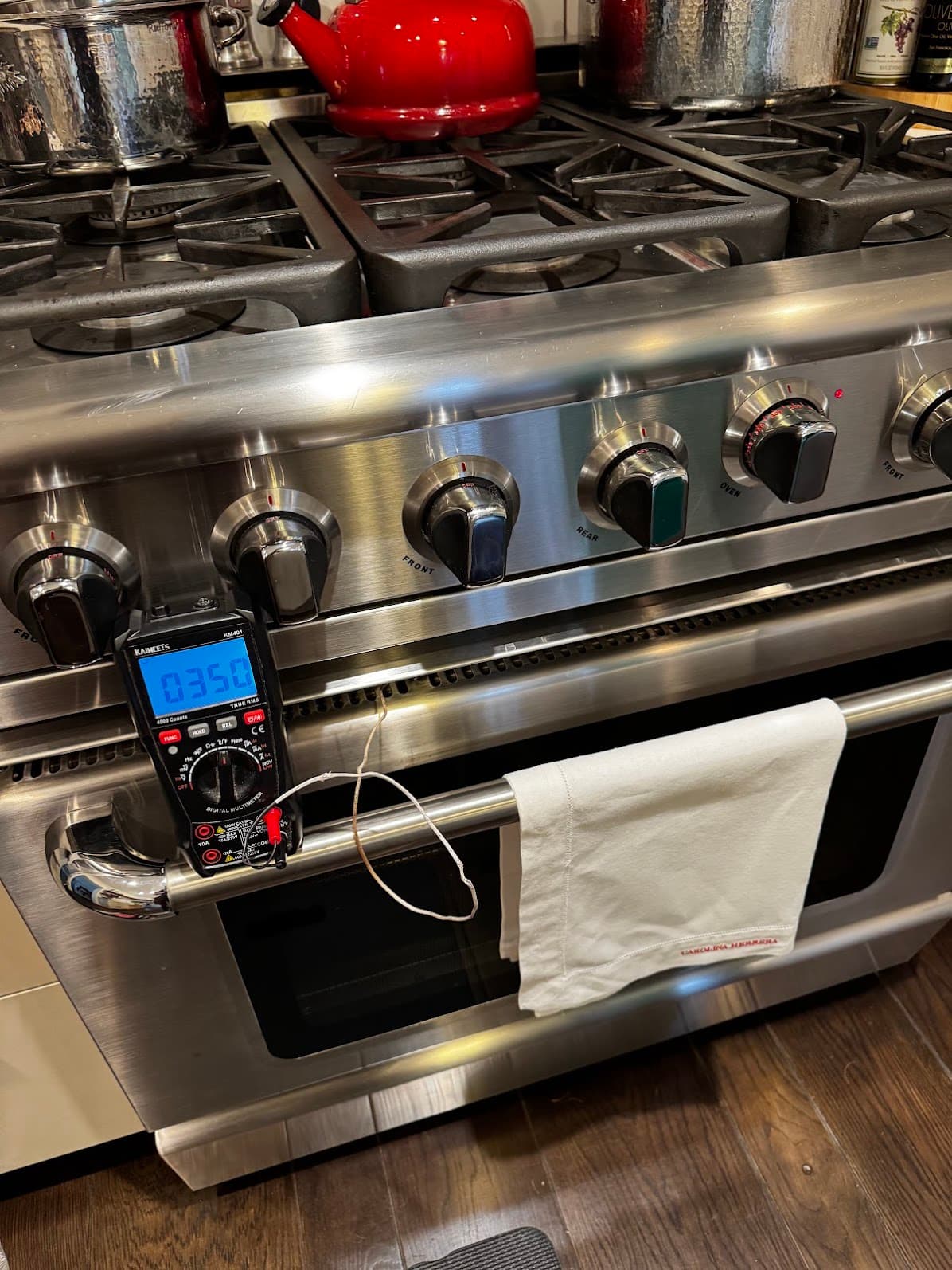 Professional range temperature diagnostics with multimeter