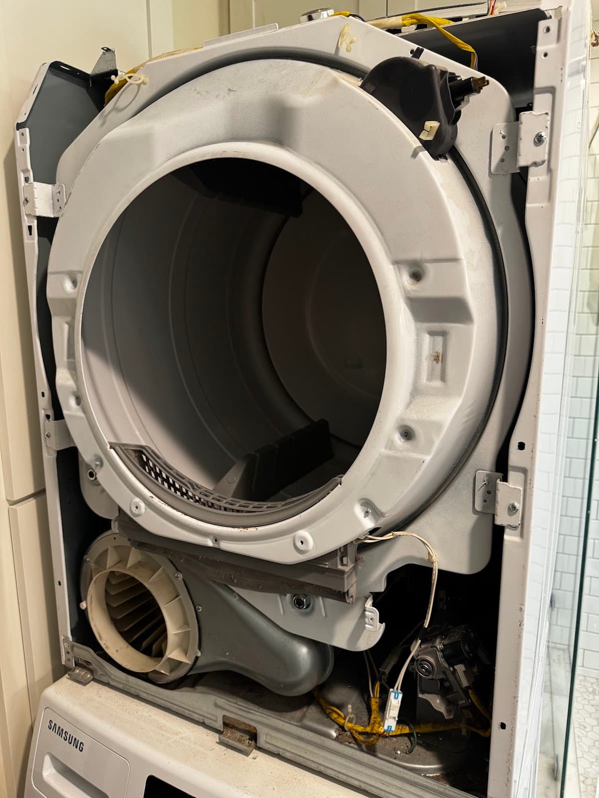 Samsung stacked washer and dryer after repair