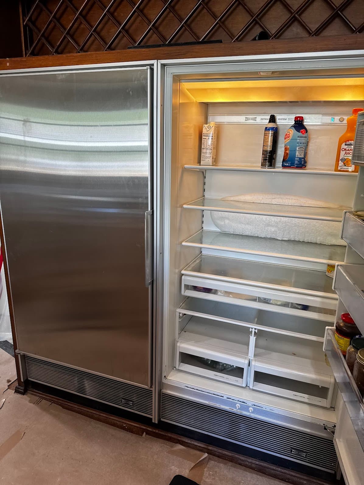 Sub-Zero 601 side-by-side refrigerator freezer service