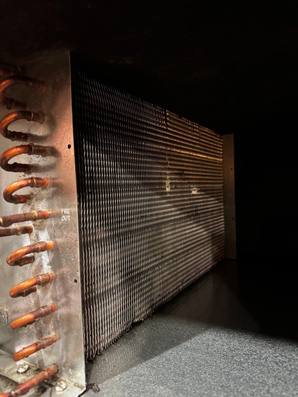 Sub-Zero condenser coils clean after professional service