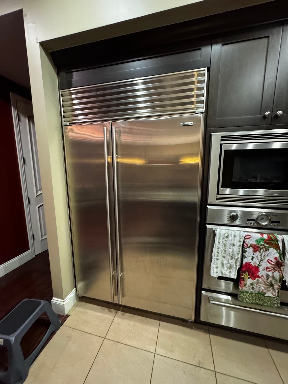 Sub-Zero side-by-side refrigerator in luxury kitchen